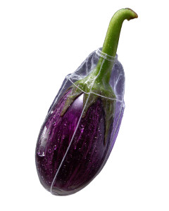 Purple Eggplant In Raincoat Vinyl Car Decal Sticker – Waterproof & UV-Resistant 8"
