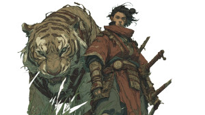 Korean Man And Tiger Vinyl Car Decal Sticker – Waterproof & UV-Resistant 8"