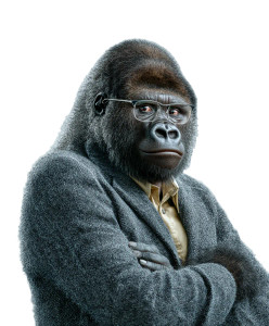 Banker Gorilla Vinyl Car Decal Sticker – Waterproof & UV-Resistant 8"