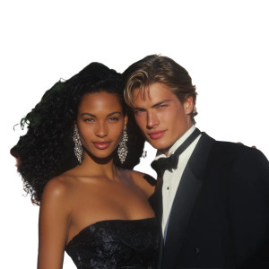 Elegant 90S Couple Vinyl Car Decal Sticker – Waterproof & UV-Resistant 8"