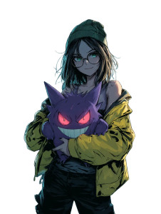 Stylish Gengar Fan Vinyl Car Decal Sticker – Waterproof & UV-Resistant 8"