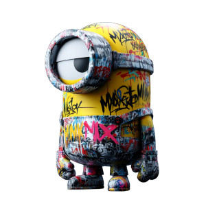 Graffiti Minion Mickey Vinyl Car Decal Sticker – Waterproof & UV-Resistant 8"