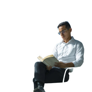 Mexican Student Reading Vinyl Car Decal Sticker – Waterproof & UV-Resistant 8"