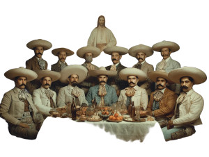 Charros' Last Supper Vinyl Car Decal Sticker – Waterproof & UV-Resistant 8"