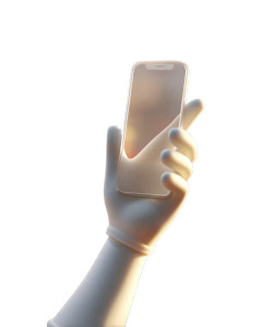 Smartphone In Glove Vinyl Car Decal Sticker – Waterproof & UV-Resistant 8"
