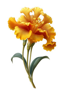 Exotic Sponge-Ribbon Flower Vinyl Car Decal Sticker – Waterproof & UV-Resistant 8"