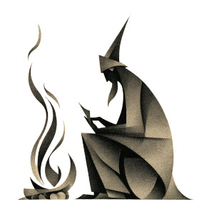 Stylized Man By Fire V2 Vinyl Car Decal Sticker – Waterproof & UV-Resistant 8"