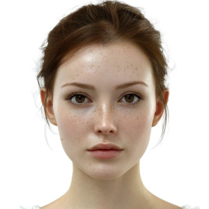 Freckled Woman Face Vinyl Car Decal Sticker – Waterproof & UV-Resistant 8"