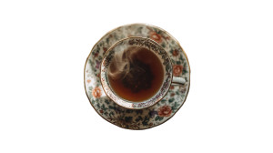 Vintage Porcelain Teacup Vinyl Car Decal Sticker – Waterproof & UV-Resistant 8"