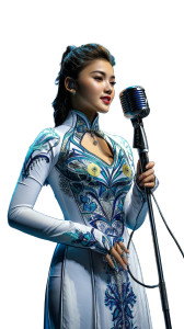 Vietnamese Singer Performance V2 Vinyl Car Decal Sticker – Waterproof & UV-Resistant 8"