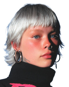 Grey Impressionist Portrait Vinyl Car Decal Sticker – Waterproof & UV-Resistant 8"