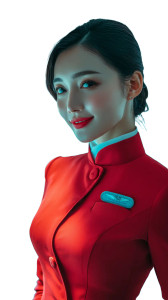 Futuristic Flight Attendant Vinyl Car Decal Sticker – Waterproof & UV-Resistant 8"