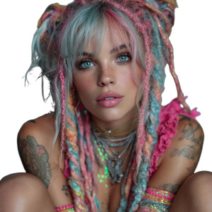 Rainbow Dread Model Vinyl Car Decal Sticker – Waterproof & UV-Resistant 8"