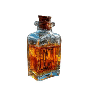 Golden Essential Oil Vinyl Car Decal Sticker – Waterproof & UV-Resistant 8"