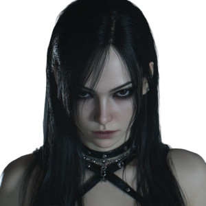 Pale Goth Protagonist Vinyl Car Decal Sticker – Waterproof & UV-Resistant 8"