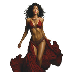 Belly Dancer Still Vinyl Car Decal Sticker – Waterproof & UV-Resistant 8"