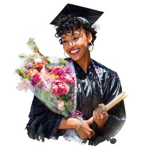 Graduating Student Portrait V2 Vinyl Car Decal Sticker – Waterproof & UV-Resistant 8" Graduating Student Portrait V2 Vinyl Car Decal Sticker – Waterproof & UV-Resistant 8"