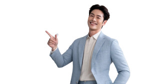 Korean Man Smiling Vinyl Car Decal Sticker – Waterproof & UV-Resistant 8"