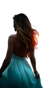 Copper-Haired Woman Vinyl Car Decal Sticker – Waterproof & UV-Resistant 8"