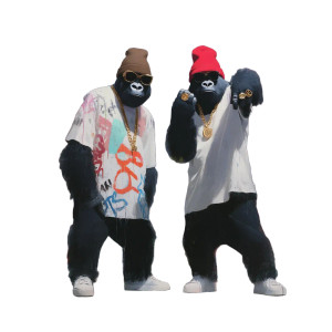 Gorilla Rappers Vinyl Car Decal Sticker – Waterproof & UV-Resistant 8"