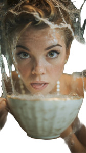 Whimsical Mermaid Teacup Vinyl Car Decal Sticker – Waterproof & UV-Resistant 8"