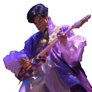 Prince Playing Guitar V2 Vinyl Car Decal Sticker – Waterproof & UV-Resistant 8"