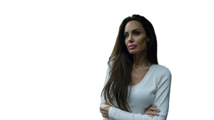 Angelina In Cabin Vinyl Car Decal Sticker – Waterproof & UV-Resistant 8"