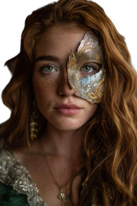 Masquerade Mystery Vinyl Car Decal Sticker – Waterproof & UV-Resistant 8"