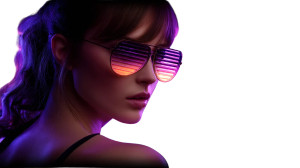 Disco Girl Synthwave Vinyl Car Decal Sticker – Waterproof & UV-Resistant 8"