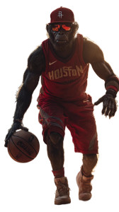 Chimpanzee Basketball Player V4 Vinyl Car Decal Sticker – Waterproof & UV-Resistant 8"