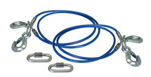 Roadmaster Trailer Safety Cable | 6000lb Rated | 64" Length | Galvanized Steel | Double Snap Hook | Set Of 2 Roadmaster Trailer Safety Cable | 6000lb Rated | 64" Length | Galvanized Steel | Double Snap Hook | Set Of 2