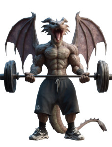 Dragon Gym Warrior Vinyl Car Decal Sticker – Waterproof & UV-Resistant 8"