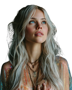 Cosmic Priestess Model Vinyl Car Decal Sticker – Waterproof & UV-Resistant 8"