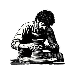 Potter At Work Vinyl Car Decal Sticker – Waterproof & UV-Resistant 8"