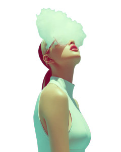 Ethereal Smoke-Eyed Woman Vinyl Car Decal Sticker – Waterproof & UV-Resistant 8"