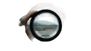 Hand Holding Lens Vinyl Car Decal Sticker – Waterproof & UV-Resistant 8"