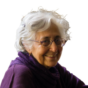 Smiling Elderly Woman V7 Vinyl Car Decal Sticker – Waterproof & UV-Resistant 8"