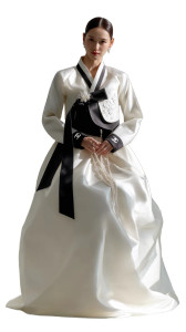 Elegant Hanbok Woman V4 Vinyl Car Decal Sticker – Waterproof & UV-Resistant 8"