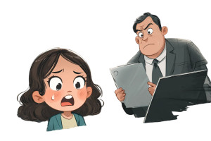 Anxious Office Worker V2 Vinyl Car Decal Sticker – Waterproof & UV-Resistant 8"