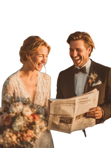 Wedding Couple Laughing Vinyl Car Decal Sticker – Waterproof & UV-Resistant 8" Wedding Couple Laughing Vinyl Car Decal Sticker – Waterproof & UV-Resistant 8"