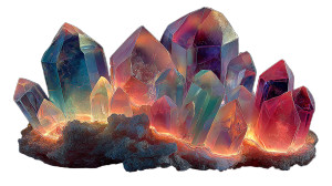 Glowing Crystal Minerals Vinyl Car Decal Sticker – Waterproof & UV-Resistant 8"