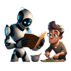 Robotic Cooking Assistant Vinyl Car Decal Sticker – Waterproof & UV-Resistant 8"