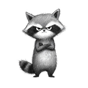 Angry Raccoon Vinyl Car Decal Sticker – Waterproof & UV-Resistant 8"
