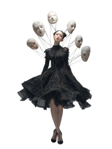 Floating Emotion Masks Vinyl Car Decal Sticker – Waterproof & UV-Resistant 8"