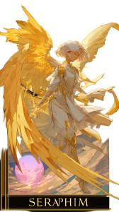 Golden Seraphim V2 Vinyl Car Decal Sticker – Waterproof & UV-Resistant 8"