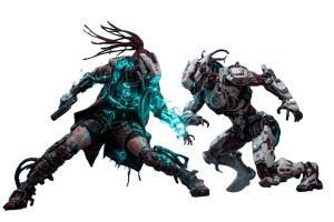 Cyberpunk Combat Scene Vinyl Car Decal Sticker – Waterproof & UV-Resistant 8"