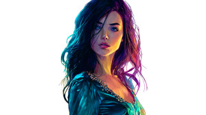 Luminous Young Woman Vinyl Car Decal Sticker – Waterproof & UV-Resistant 8"