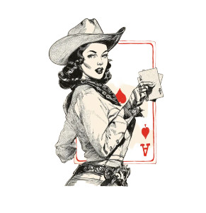 Vintage Cowgirl Comic Vinyl Car Decal Sticker – Waterproof & UV-Resistant 8" Vintage Cowgirl Comic Vinyl Car Decal Sticker – Waterproof & UV-Resistant 8"