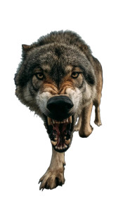 Wolf Biting Camera Vinyl Car Decal Sticker – Waterproof & UV-Resistant 8"