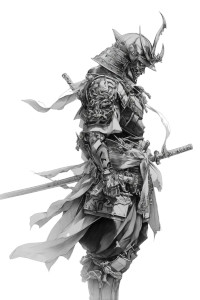 Samurai Sketch V11 Vinyl Car Decal Sticker – Waterproof & UV-Resistant 8"